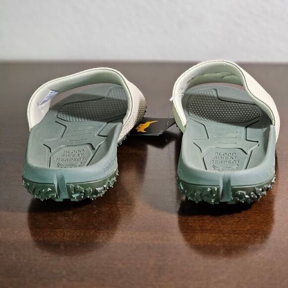 Under Armour UA Project Rock Slides 2.0 Military Green Grey Michelin Gripper 9.5 - Picture 10 of 16